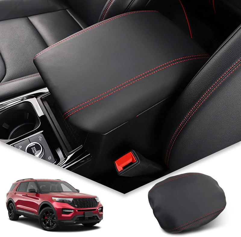 BIBIBO for 2024 2025 2026 Explorer Center Console Cover for 2020-2026 Ford Explorer Arm Rest Cover,2025 2026 Explorer Arm Rest Pad Seat Box Cover,2024-2026 Explorer Arm Rest Cover Explorer 2020-2026 - Image 1